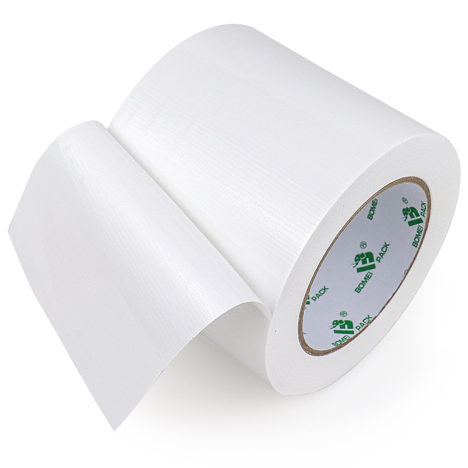 BOMEI PACK Wide Duct Tape White 4Inch, Strong Tape Gris Residue Free for Crafts and Repair, 1Roll 8.3Mil x 30yds
