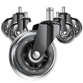 ASHGOOB Office Chair Wheels, Set of 5 Caster Wheels Office Accessories, 3 Inch Heavy Duty Casters for Chairs to Replace Office Chair Mats, Smooth & Quiet Universal Fit for Most Chairs(5 Pack)