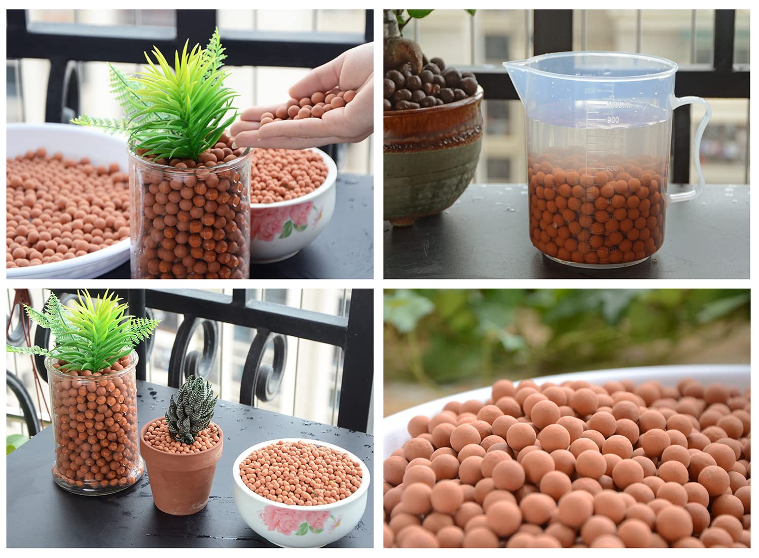 HOT SEAL 2.2 Lb Clay Pebbles, 3-4mm Gardening Ceramsites Growing Media for Succulents Orchids, Aquaponics, Aquaculture Hydroponics. Ceramsite Clay Rocks Decor Cultivation, Leca for Plants