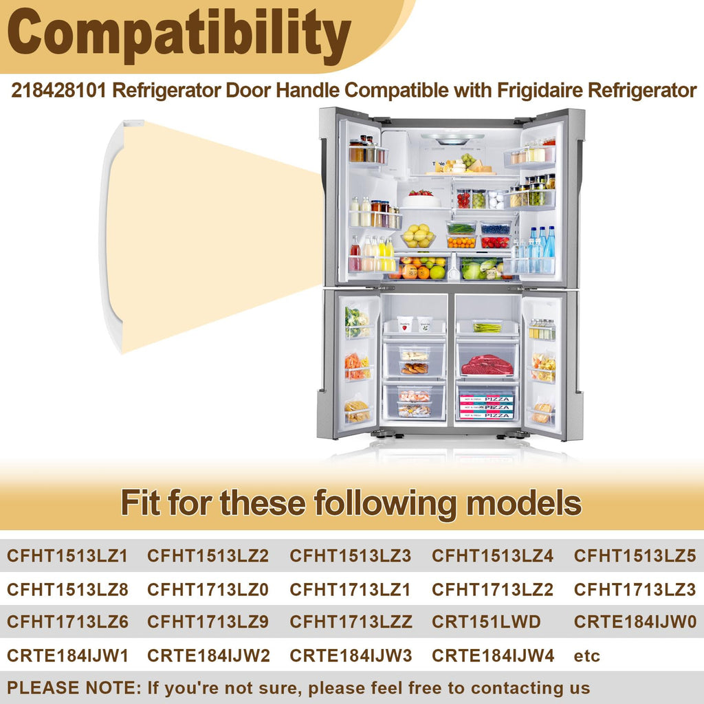 218428101 Refrigerator Door Handle Replacement Compatible with Frigidaire, Replaces AP2114539, 241711801, AH427922, EA427922, PS427922