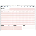 HADIGU Habit Tracker Calendar, (Undated 12 Month) with Spiral Bound and Hanger, A4 size (8.3"x11.7"), Habit Tracker Journal for Daily Weekly and Monthly Habit Tracking.