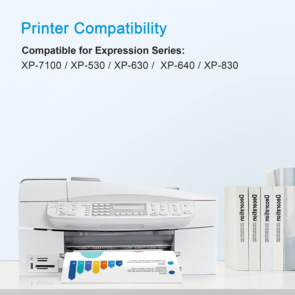 5 Pack 410XL Ink Cartridges Replacement Remanufactured for Epson 410 Ink Cartridges 410 410XL T410 Ink for Expression Home XP-830, XP-640, XP-530, XP-630, XP-635, XP-7100 Printer