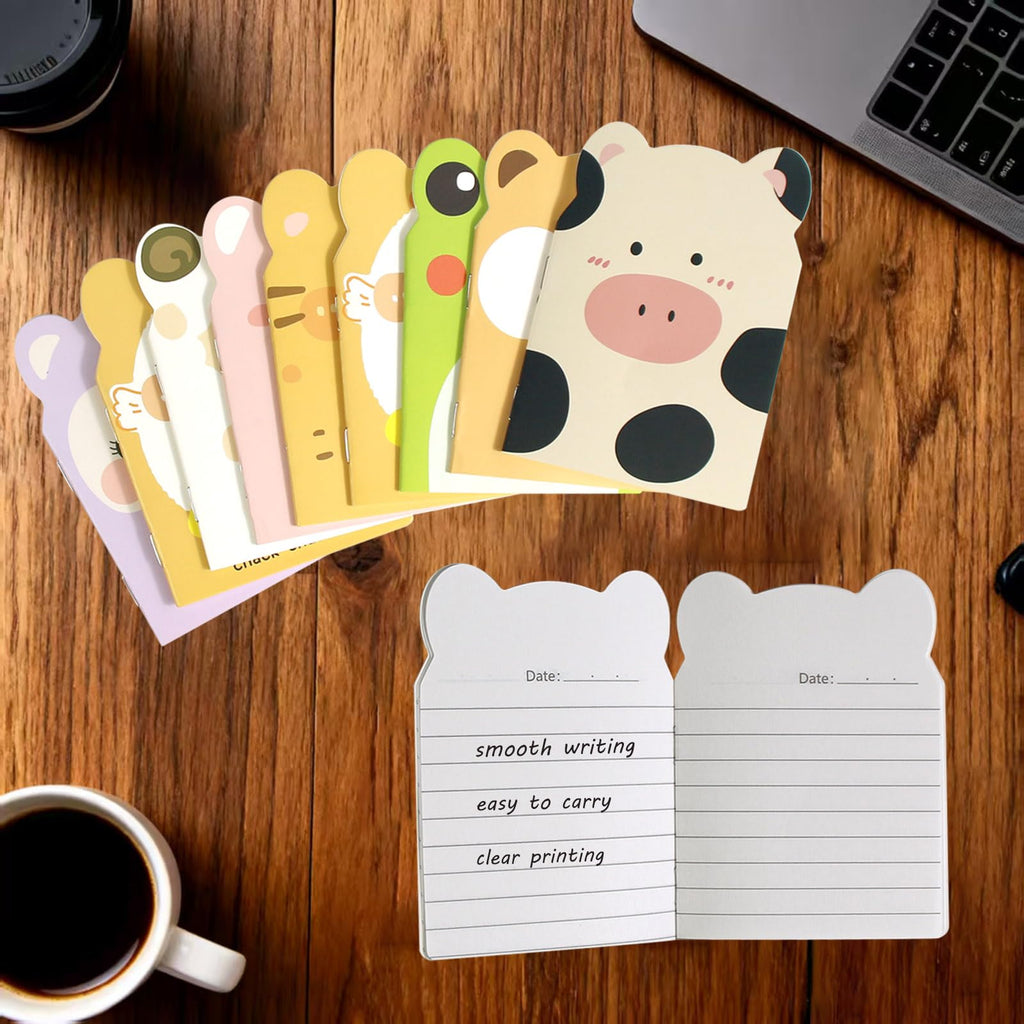 MAKIOTEKO 30 Packs Mini Animal Notebooks, Cute notebooks for kids Bulk Cartoon Frog Puppy Pig Chick Cow Notepad Themed Party Favors for School Christmas Supplies