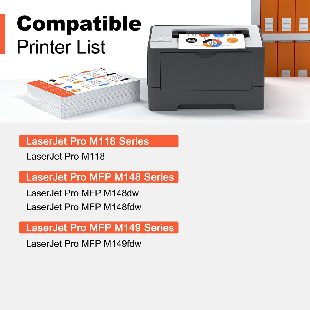 Compatible 94A CF294A Toner Cartridge Replacement for HP CF294A 94A CF294X 94X Toner Black Ink for Pro M118dw HP Pro MFP M148dw M148fdw M149fdw M118 M148 Printer 2 Pack