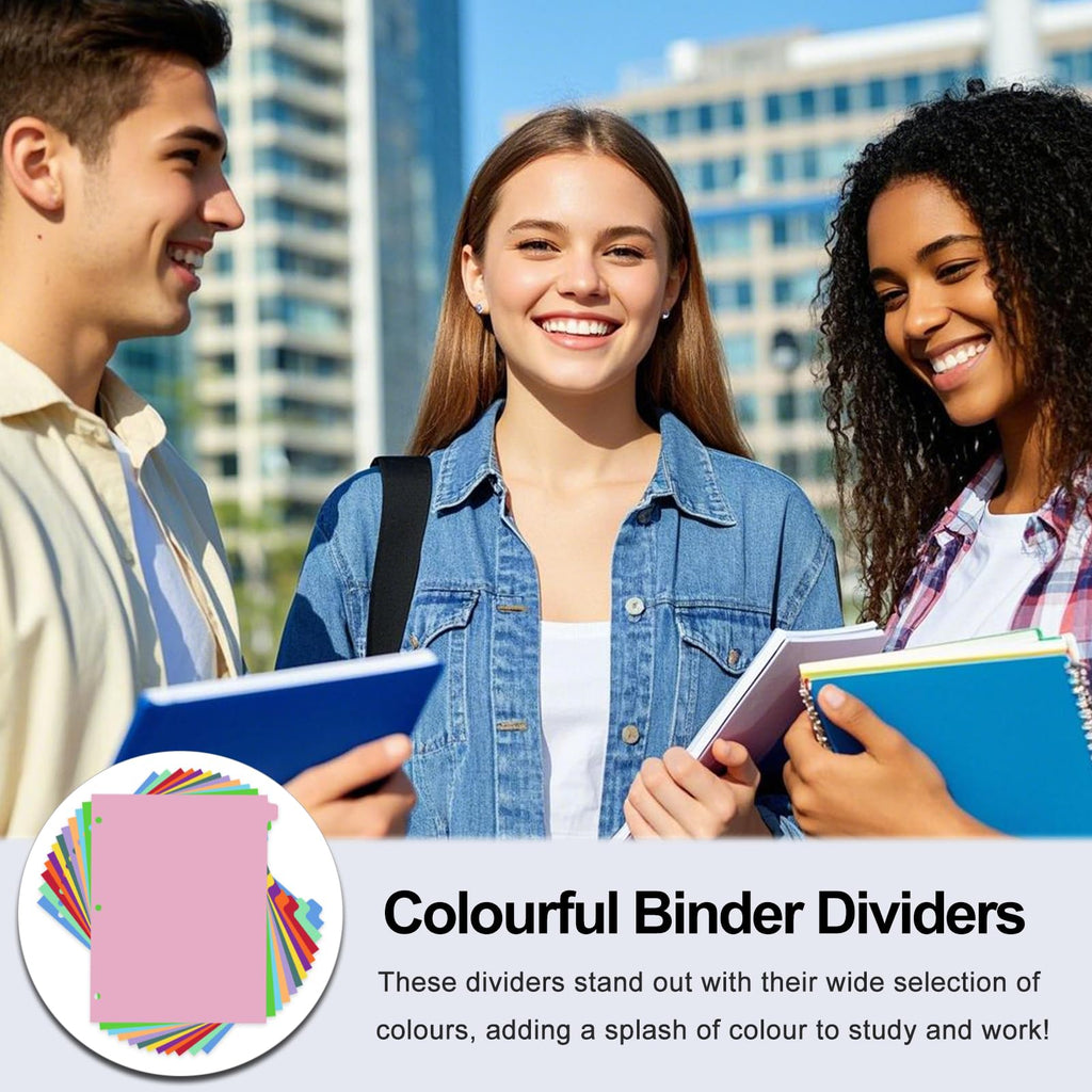 XHSHENG 12-Tab Dividers for 3 Ring Binder,Plastic Biner Dividers with Tab, Monthly Divider Sets, 12 Tabs, Jan-Dec,File tabs,Multicolor,3 Sets