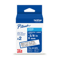 Brother Genuine TZe-2212PK Black on White Laminated Tape 2-Pack for Select P-Touch Label Makers, 9 mm Wide x 8 m Long