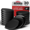 X-Protector Furniture Levelers - 30 PCS 2" - Black Rubber Shims for Leveling - Multi-Purpose Furniture Leveling Feet to Prevent Furniture from Wobbling - Good for All Kinds of Furniture!