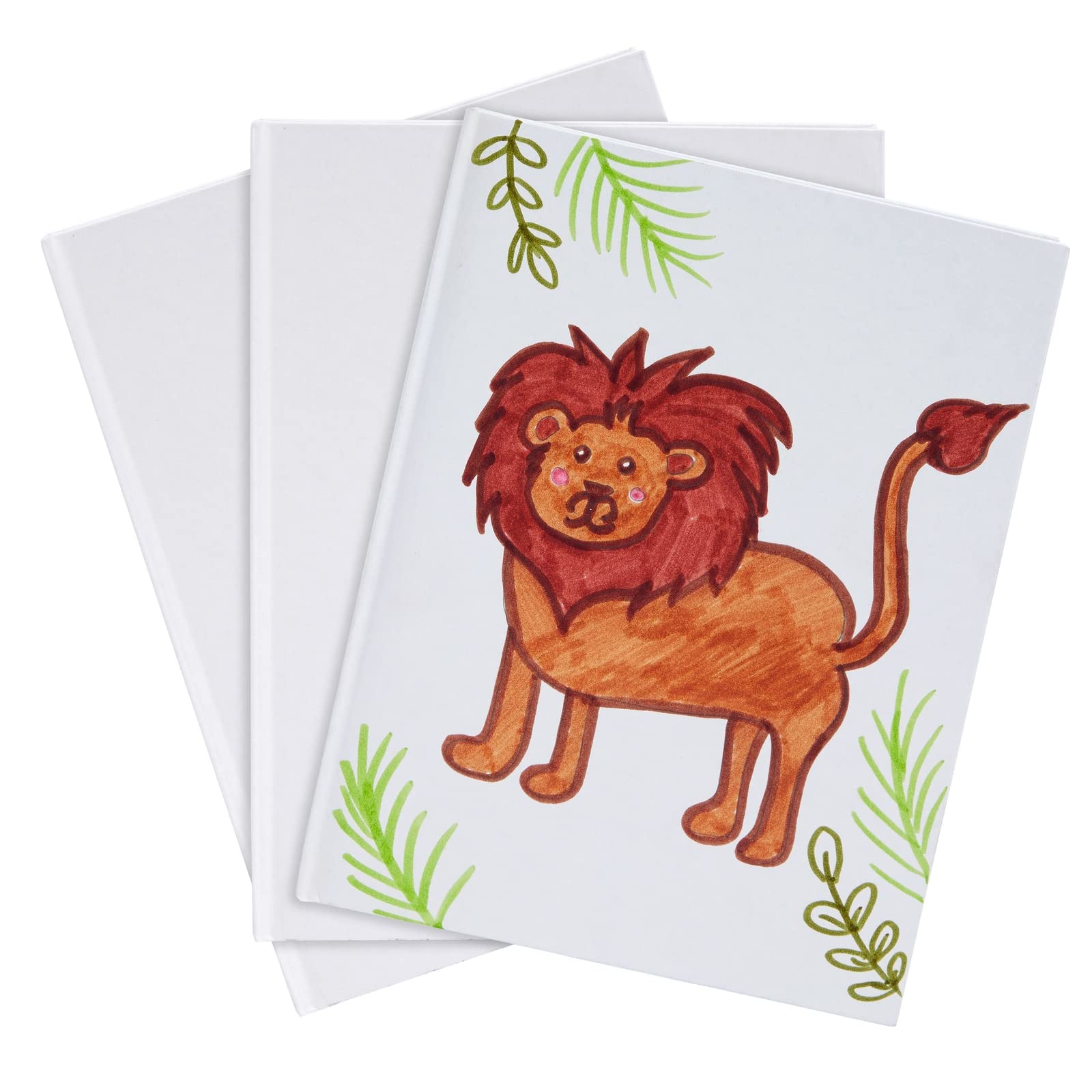 6 Pack 6 x 8-inch Blank Hardcover Books for Kids to Write Stories, 18 Sheets Each for Scrapbook and Journal