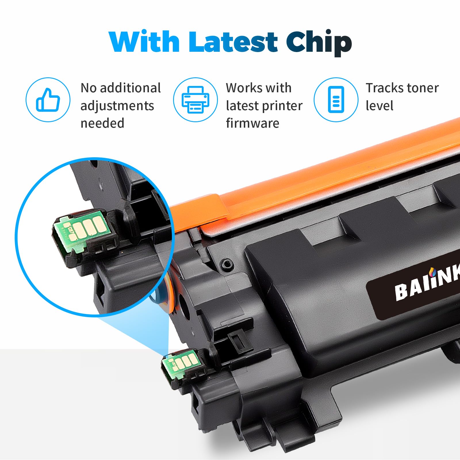 BAIINK Compatible TN830XL TN830 Toner Cartridges Replacement for Brother TN830XL TN830 XL Toner use with HL-L2460DW DCP-L2640DW HL-L2405W HL-L2400D HL-L2480DW MFC-L2820DW Printer (2 Black)