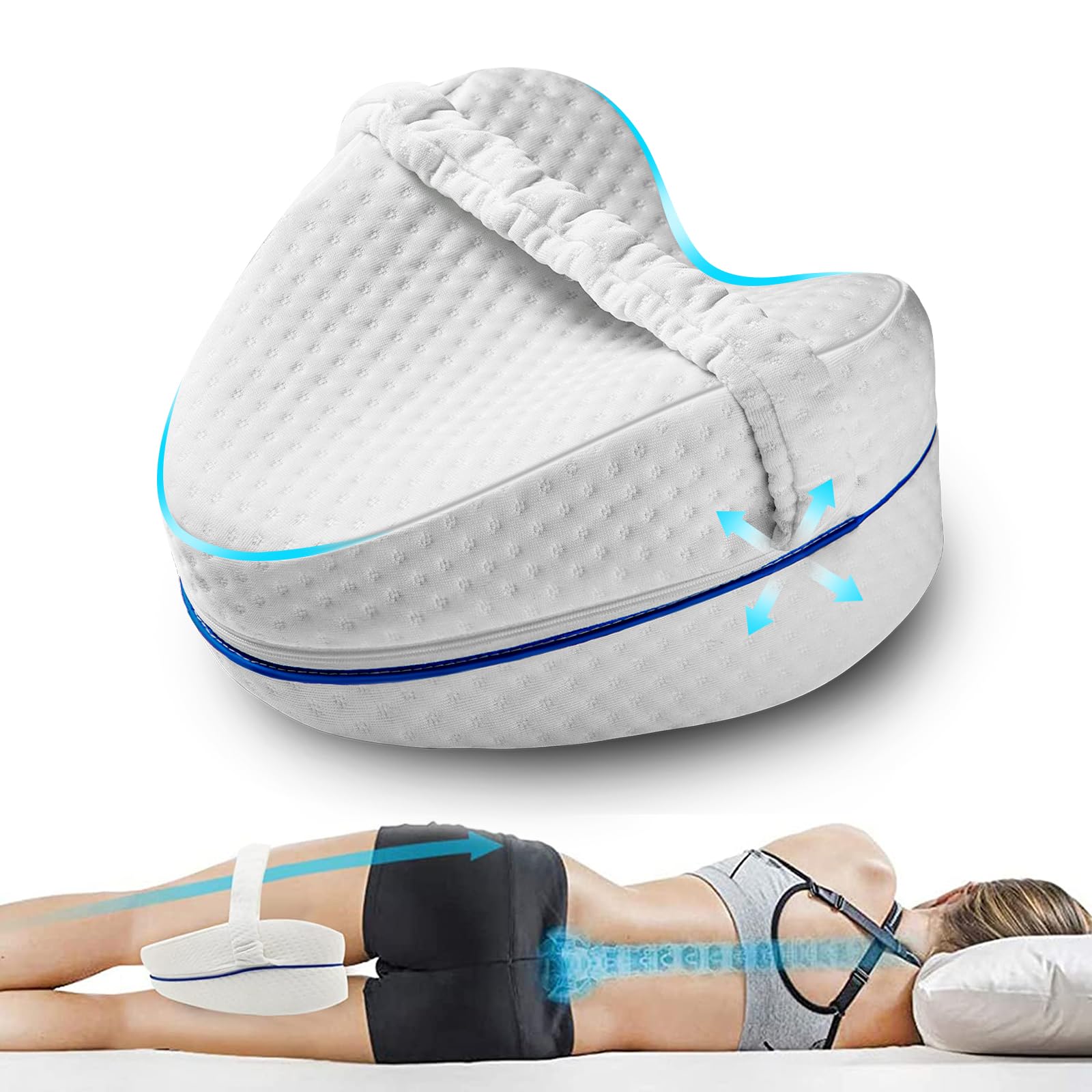 ZJZ Knee Pillow for Side Pillow, Memory Foam Knee Pillow, Suitable for Relieving Leg, Back, Knee Pain, improving Sleep Quality, Butterfly Side Pillow Leg Pillow