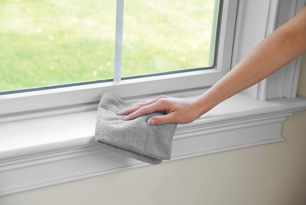 Rubbermaid Microfiber Cloth Towels 24 Pack 14"x14" Non-Scratch Reusable/Washable for Cleaning/Wiping/Polishing for Home/Kitchen/Car