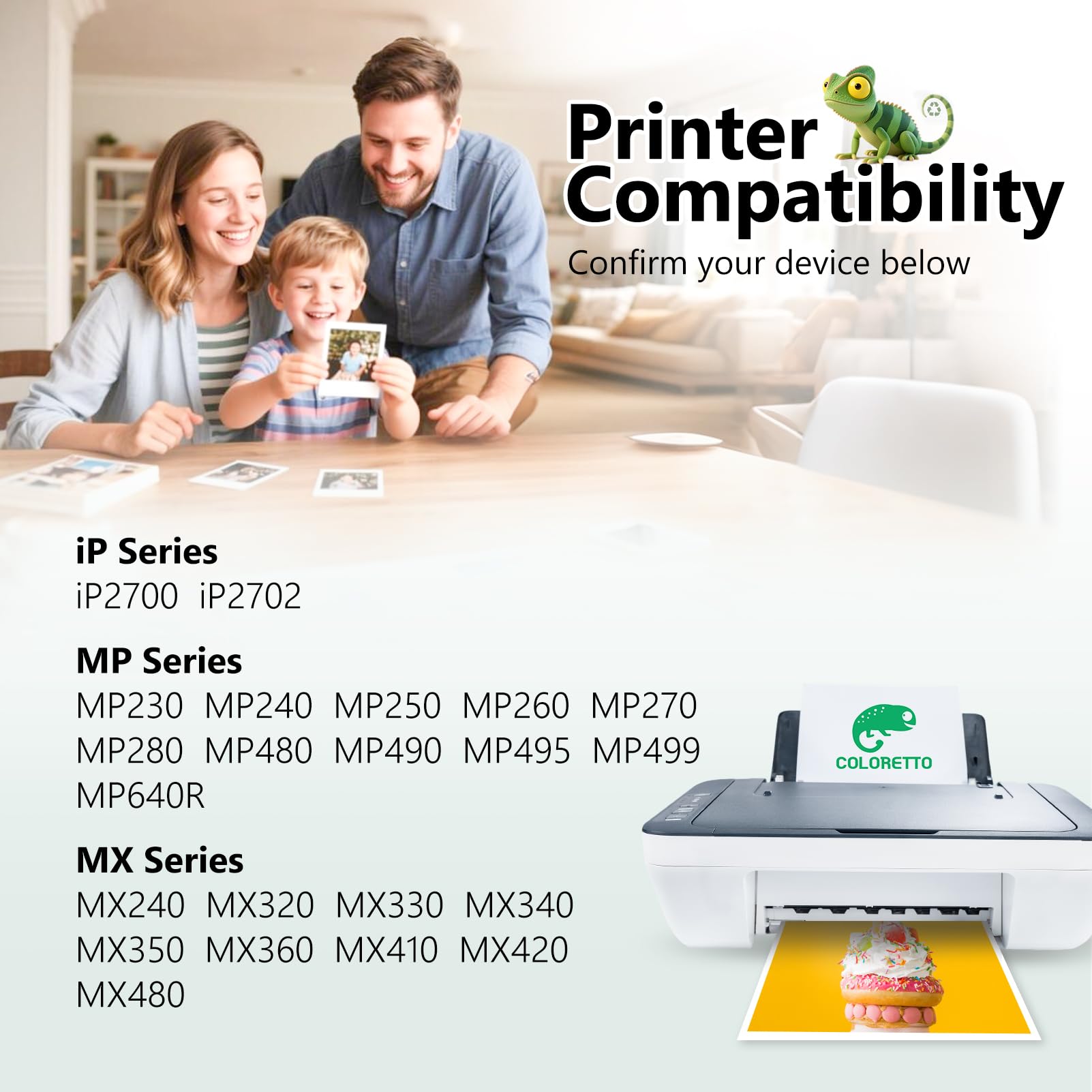 COLORETTO Ink Cartridge 210XL Black for Canon Pixma MP230 MP240 MP250 MP260 MP270 MP280 MP490 MP495 MP499 MX320 MX340 MX350 MX360 MX410 MX420 IP2700 IP2702 Printer Remanufactured PG-210XL Noir 1-Pack