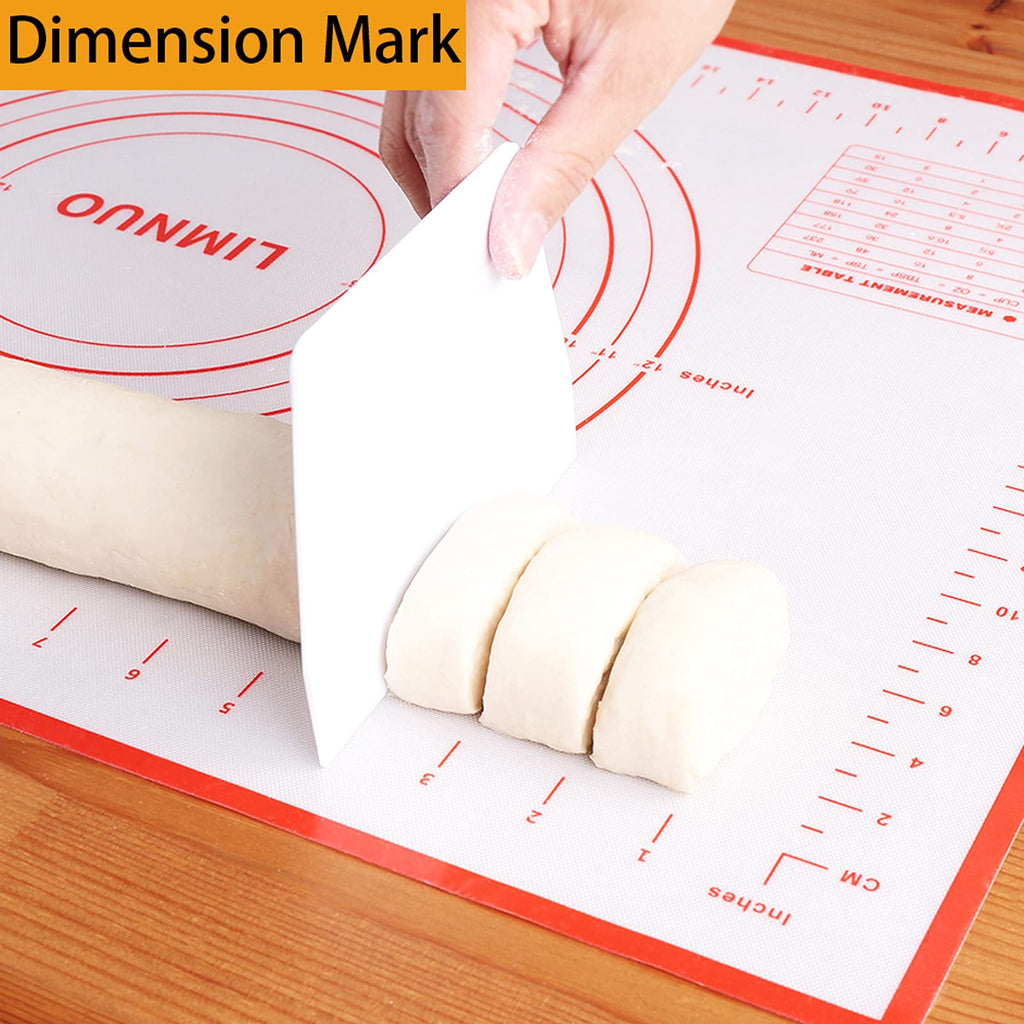 Silicone Pastry Mat - Extra Thick Non Stick Baking, Fondant, Counter, Dough Rolling, Oven Liner, Pie Crust