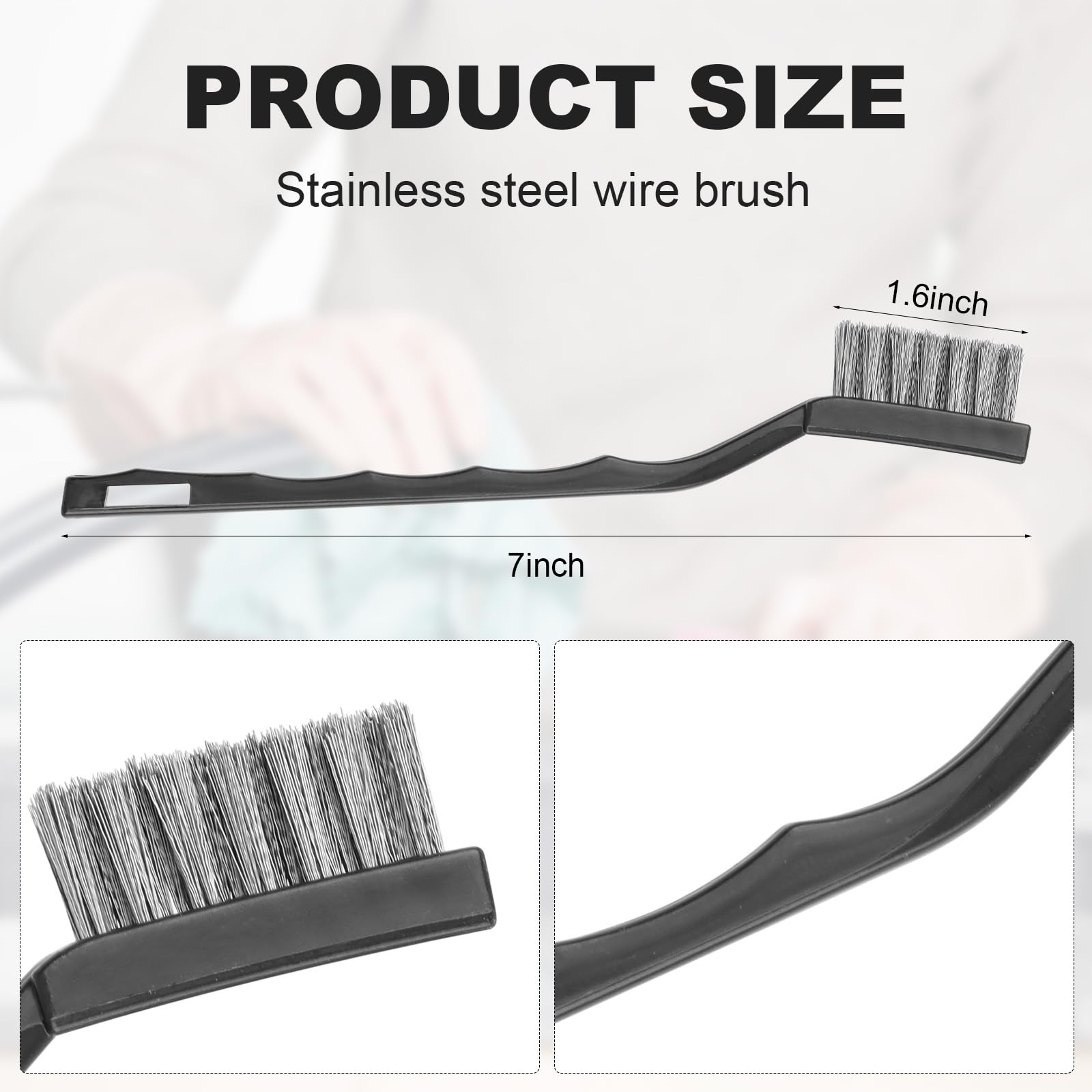 AOKLIT 50 Pcs Stainless Steel Wire Brush,for Cleaning Welding Slag Scrubbing and Rust (7 inch Long)