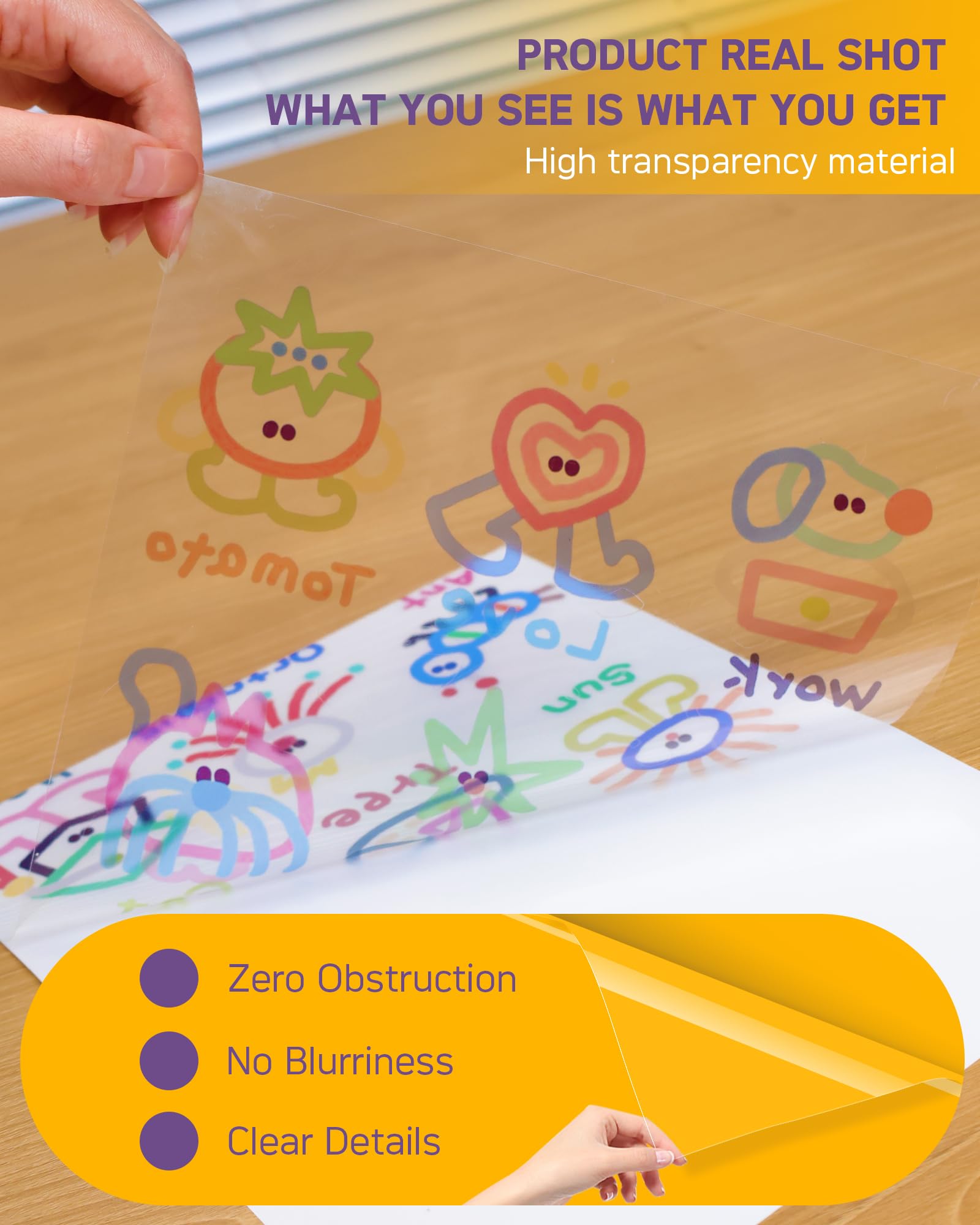 Uinkit 100% Clear Vinyl Sticker Paper for Inkjet Printer,100 Sheets Printable Transparent Sticker Paper 8.5x11 inches for DIY Projects,Waterproof, Great for Cutting Machines (100% Clear, 100 Sheets)