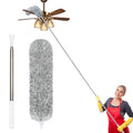 100-inch Extra-Long Dusters, Cleaner Tools with Extension Pole and Bendable and Washable Microfiber Head, Feather Duster for High Ceilings,Ceiling Fan,Furniture