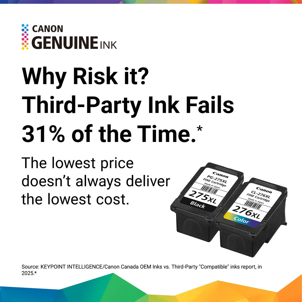 Canon Genuine Ink Cartridge PG-275XL Black, High-Yield (1 Count), Original Canon Printer Ink for PIXMA TR4720 / TS3720 / TS3520 Series Printers