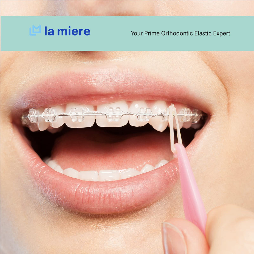 Non Latex 300 pcs 1/4inch (6.4mm) Medium (4.7oz) Intraoral Elastic Bands Unimedic Orthodontic Elastics Dental Rubber Bands Made in US (1/4inch 6.4mm, Medium 4.5oz)