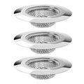 MR.SIGA Bathroom Sink Strainer, Stainless Steel Shower Bathtub Lavatory Drain Cover, Hair Catcher, 2.83" Diameter, 0.31" Depth, 3 Pack