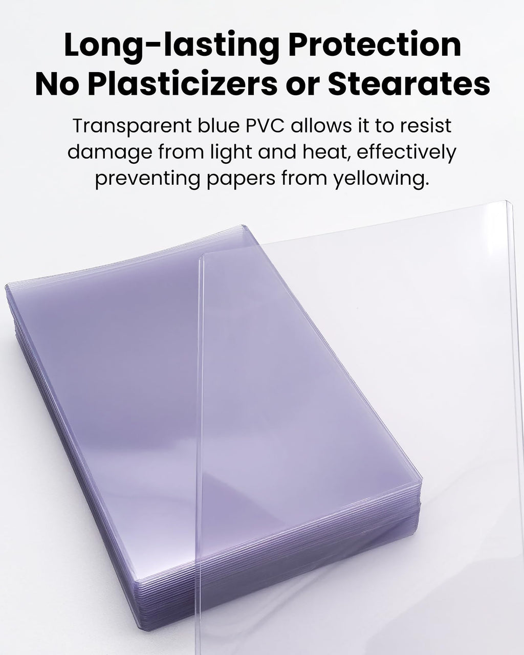 HYARUAT 11 x 17 Rigid Clear Toploaders - Durable PVC Document Protectors, Plastic Sleeves for Photos, Larger Art Prints, and Menu Covers, 10 Pack