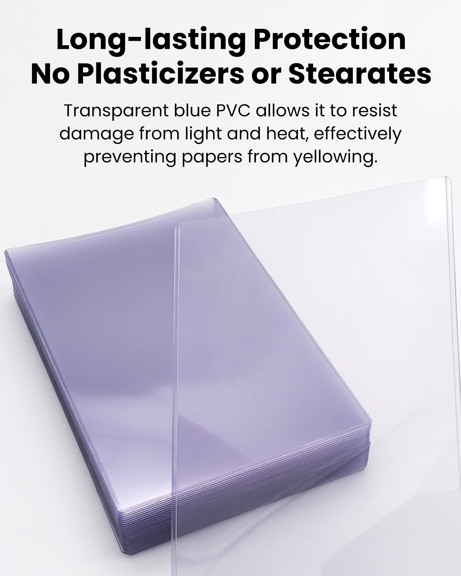HYARUAT 11 x 17 Rigid Clear Toploaders - Durable PVC Document Protectors, Plastic Sleeves for Photos, Larger Art Prints, and Menu Covers, 10 Pack