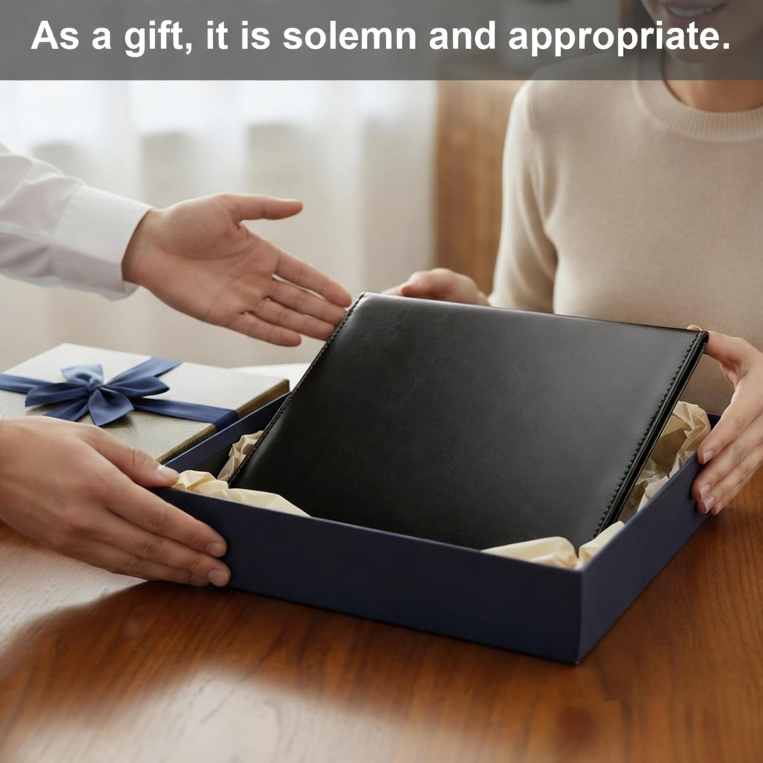 Diploma Cover 8.5 x 11 Certificate Holders for Letter-Sized Award Padded Menu Cover - Black Leather