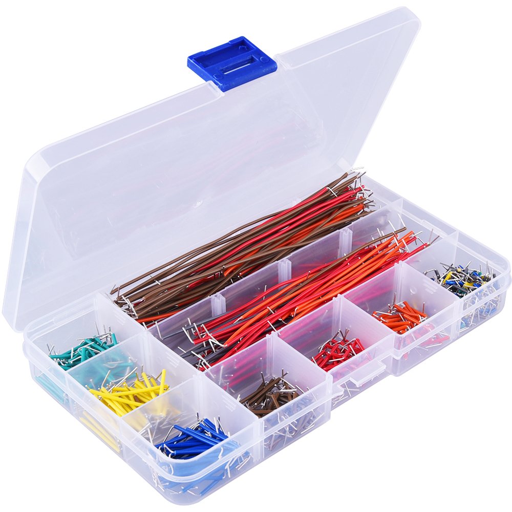 AUSTOR Jumper Wire Kit, 560 Pcs Preformed Breadboard Jumper Wire 14 Lengths Assorted Breadboard Jumper Wires with Free Box