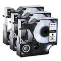GREENCYCLE 3PK Black on White Label Tape Compatible For Dymo D1 43613, 1/4 Inch, LabelManager 420P Labeling Maker
