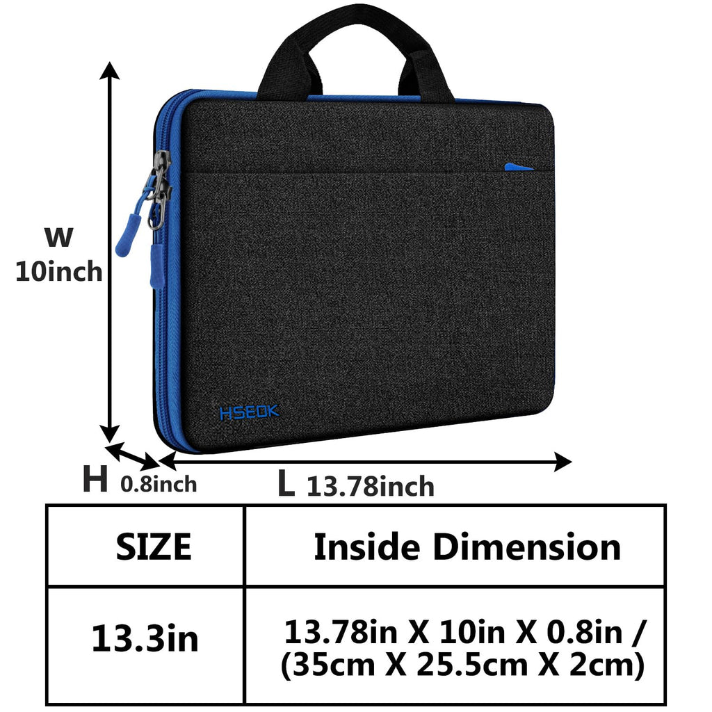 Hseok Laptop Sleeve 13-14 Inch Case Briefcase Compatible with MacBook Neo Pro 14 M5/M4/M3/M2/M1, All Models 13.3 Mac Air/Pro, XPS 13 14, Most Popular 13"-14" Notebooks,B01K02