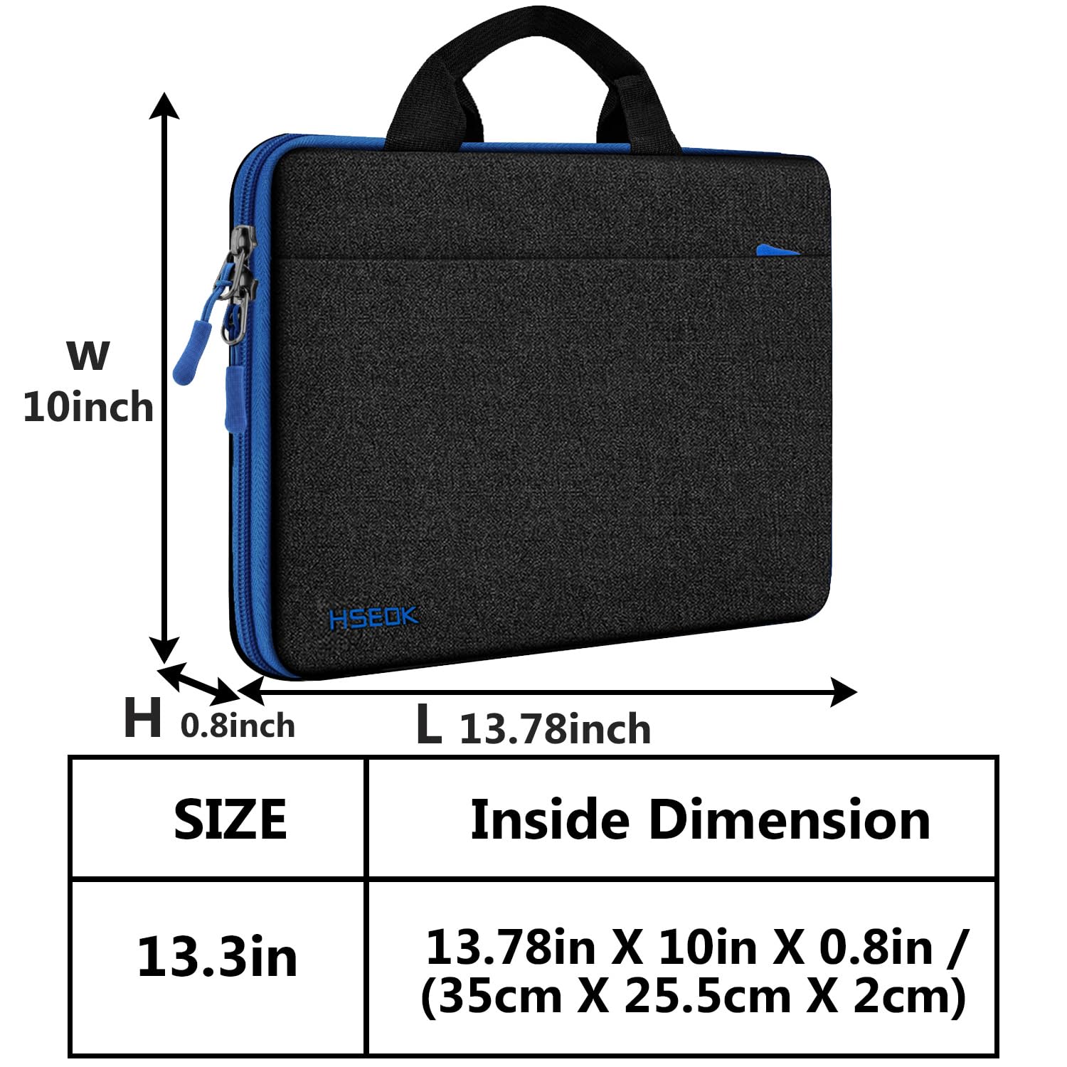 Hseok Laptop Sleeve 13-14 Inch Case Briefcase Compatible with MacBook Neo Pro 14 M5/M4/M3/M2/M1, All Models 13.3 Mac Air/Pro, XPS 13 14, Most Popular 13"-14" Notebooks,B01K02