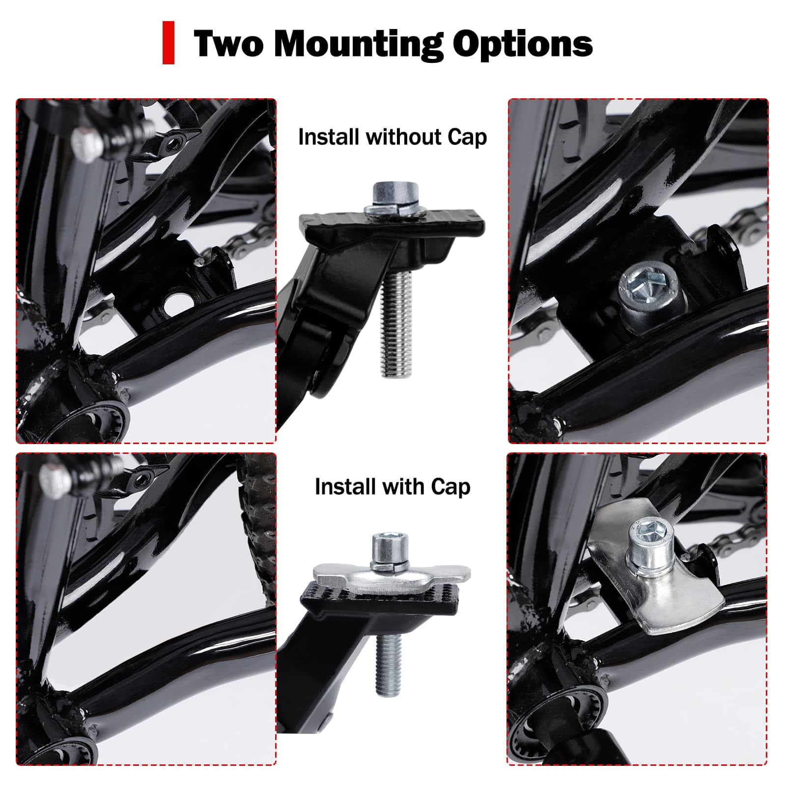 CYFIE Bike Kickstand, Center Mount Bicycle Kick Stand for Adult Bike 22 24 26 inch Wheel, Universal Adjustable Kickstands for 22" - 26" Adult Mountain Road Bike