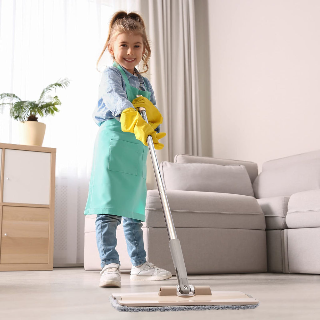6Pcs Flat Mop Pads Compatible with JOYMOOP or 11-13" Size Flat Mops, Joymoop Mop Replacement Pads, 13" x 4.9" Washable Microfiber Mop Head/Pads/Refill for Floor Cleaning