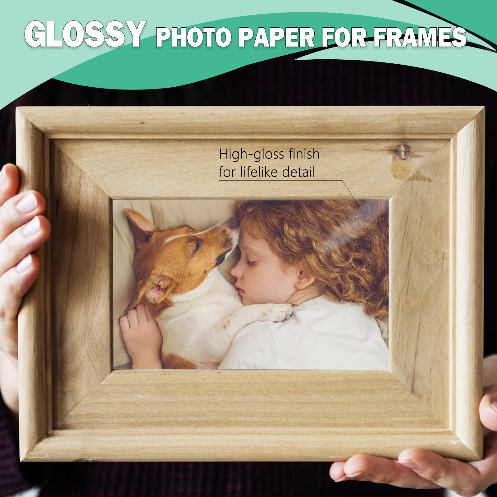 8.5x11 Glossy Photo Paper, 100 Sheets 52lb Inkjet, Letter, Pikapoka (P851110020GSY)
