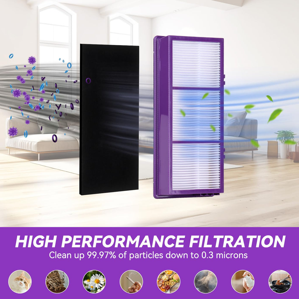 HAPF300AP Filter Compatible with Holmes AER1 HAPF300AP-U4 and Bionaire Air Filters: 3 HEPA + 9 Carbon Booster Filters £¨Purple)