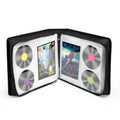 LIOVODE DVD Case 200 DVDs and 100 Booklets, CD Storage Case Holder with Booklet Inserts Binder Blu ray Media Organizer Black CD Wallet for Car (200 Capacity)
