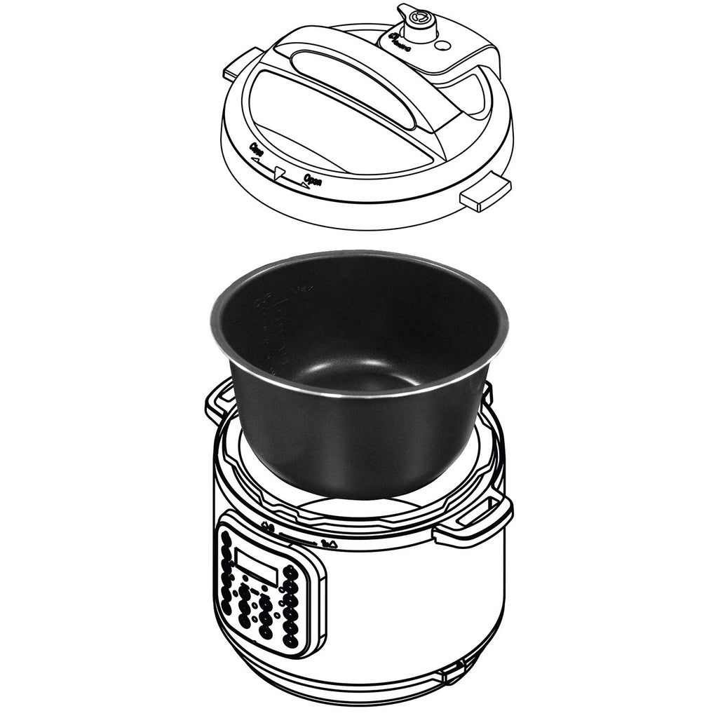 Instant Pot B00ICL8M1I Ceramic Inner Pot, 6 Quart, Gray