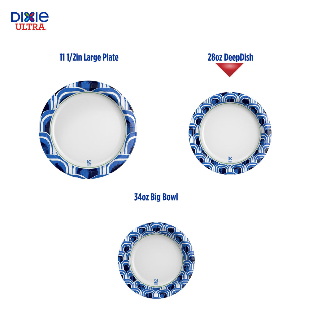 Dixie Ultra Deep Dish Paper Dinner Plates, 40 Ct