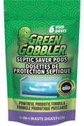 Green Gobbler Septic Saver Bacteria Enzyme Pacs | 6 Month Septic Tank Supply | Septic Tank Teatment Packets