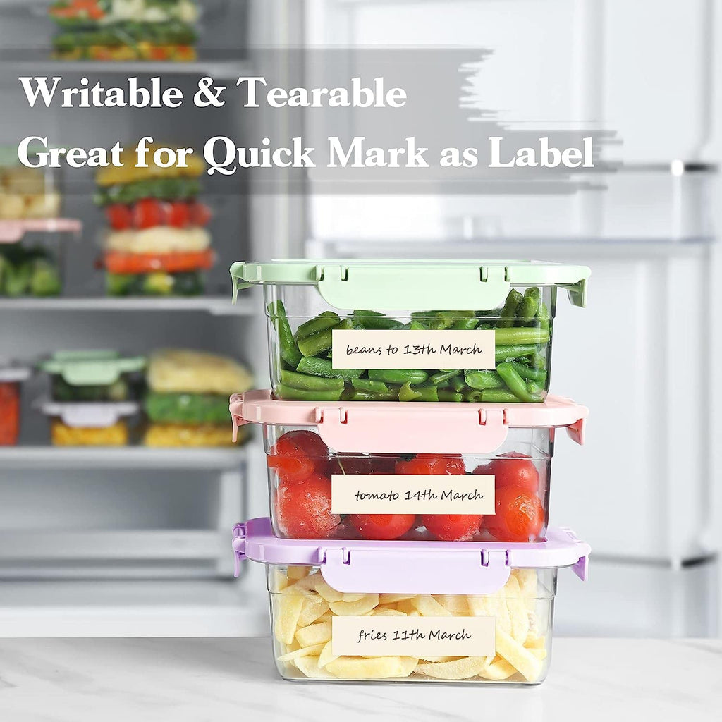 HEYSTYLE Masking Tape 1/2 Inch x 55 Yards (12.5mm x 50m) - 12 Rolls, No Residue Beige White Painters Tape, Craft Tape, Strong Adhesive Decorative Tape for Painting, DIY, Arts, Crafts, Labeling
