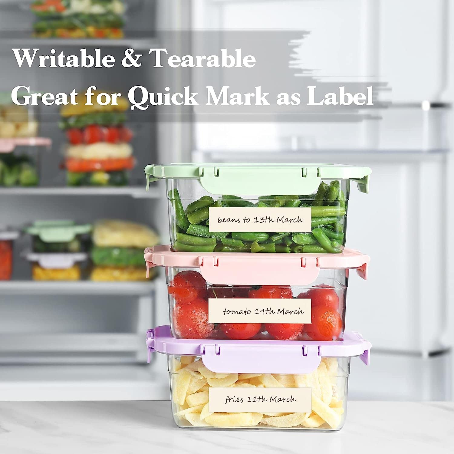 HEYSTYLE Masking Tape 1/2 Inch x 55 Yards (12.5mm x 50m) - 12 Rolls, No Residue Beige White Painters Tape, Craft Tape, Strong Adhesive Decorative Tape for Painting, DIY, Arts, Crafts, Labeling
