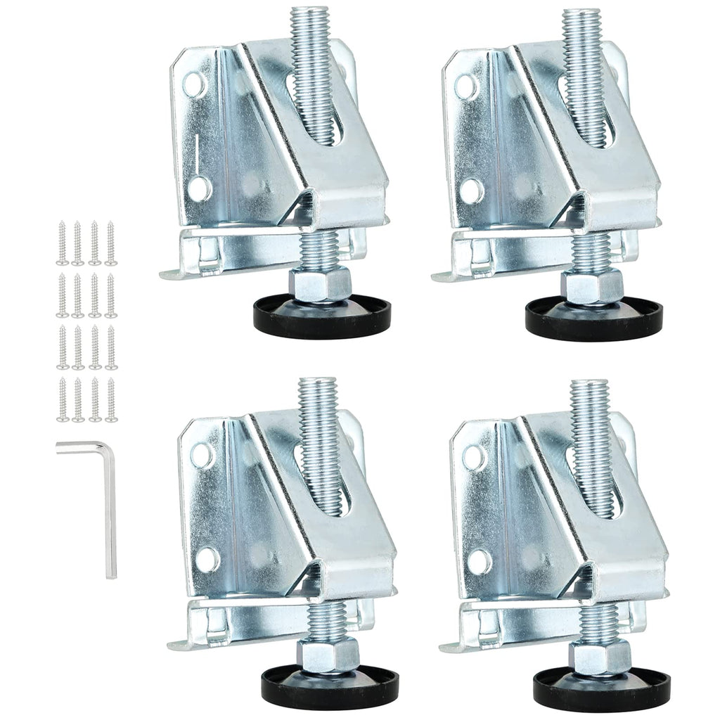 weyleity Furniture Leveling Feet Heavy Duty Leveler Legs with Lock Nuts Table Leg Levelers 4 Pack Feet Levelers Cabinet Adjustable Furniture Levelers for Table Cabinet