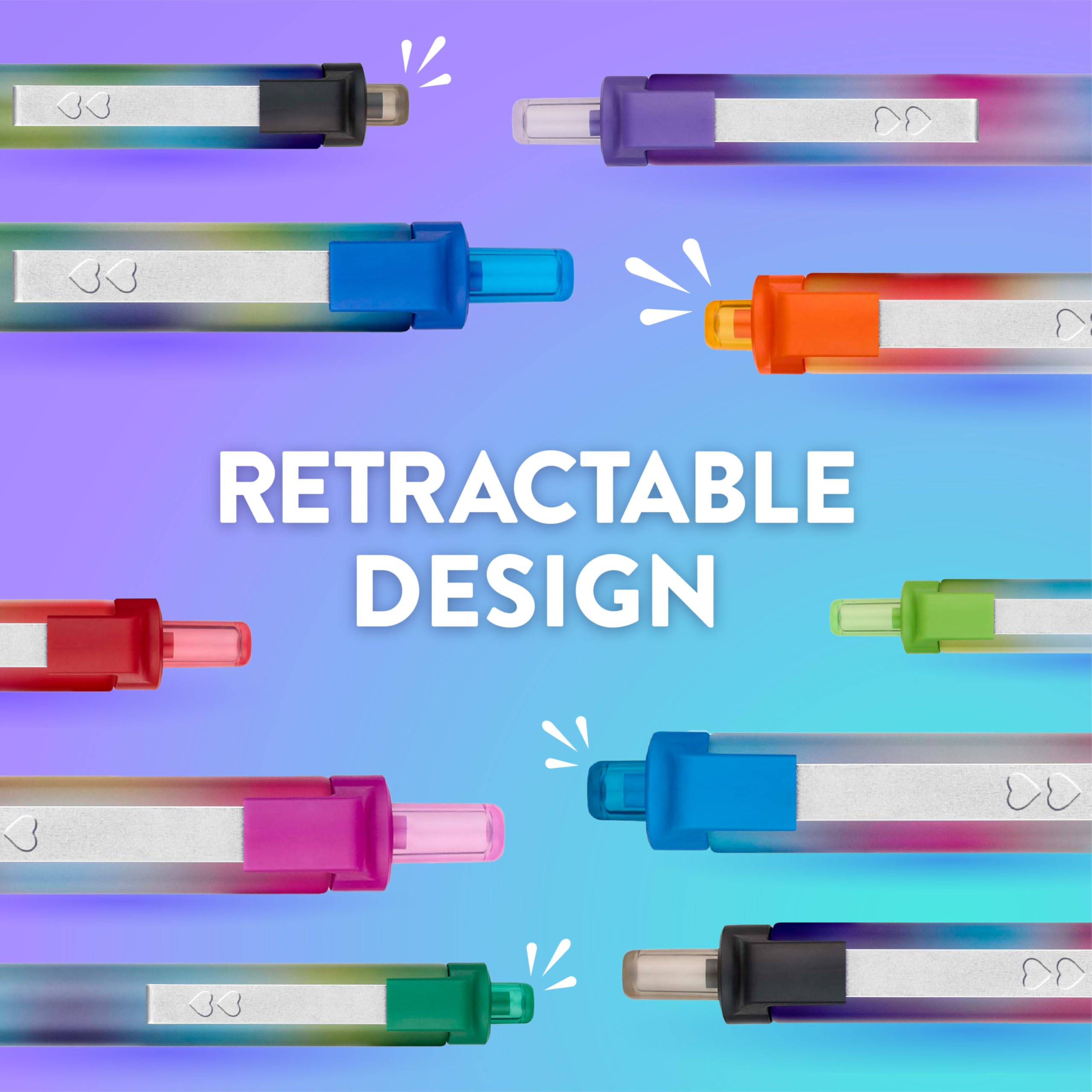 Paper Mate InkJoy 300RT Ballpoint Pens, Colourful Pens with Fashion Wraps, Retractable, Medium Point, Assorted Colours, 24 Count