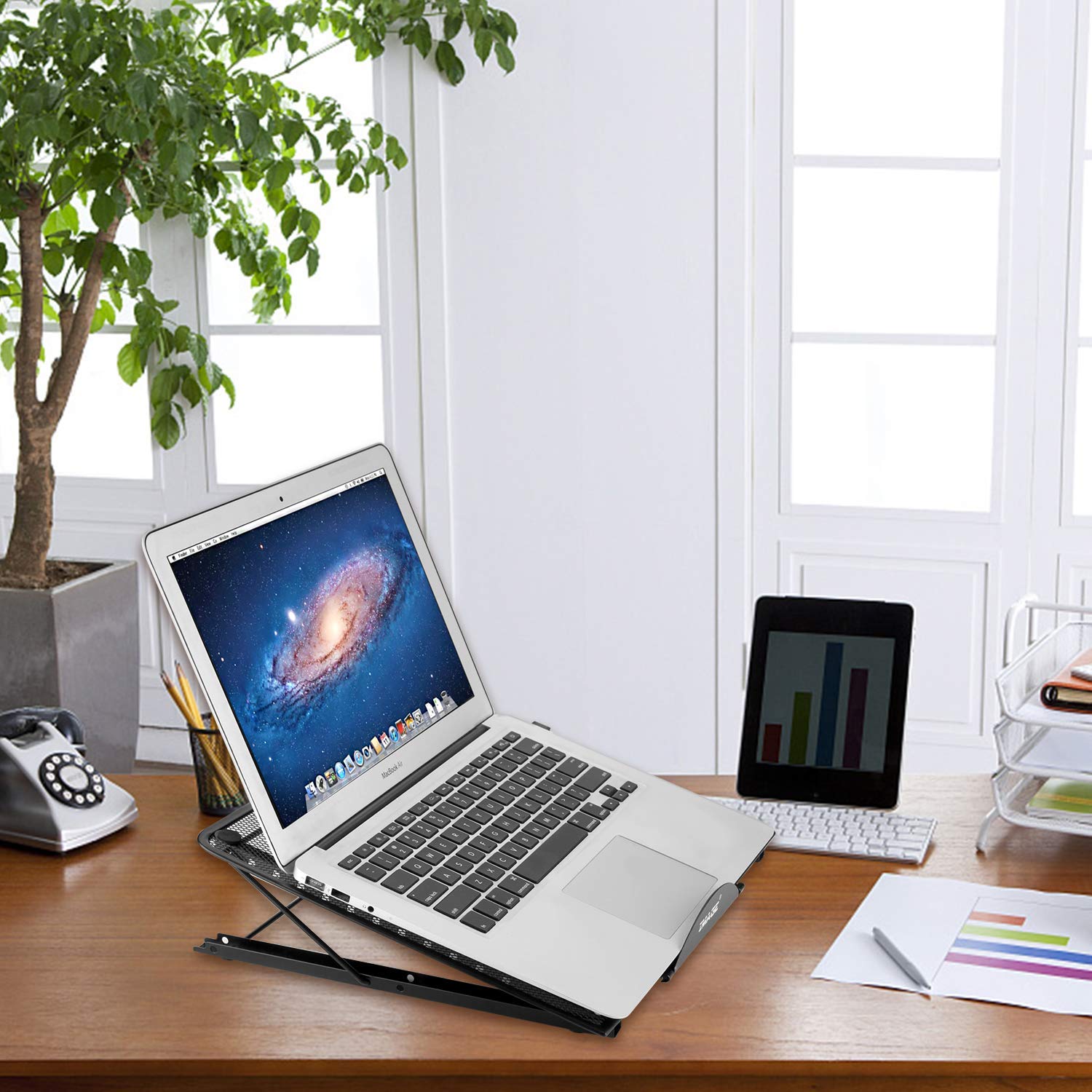 IMAGE Large Version Ventilated Adjustable Light Box Laptop Pad Stand, Multifunction (12 Angle Points) Skidding Prevented Tracing Holder for AGPtek/Huion A3 A4 LED Light Board and Tracing Ligh Box Pad