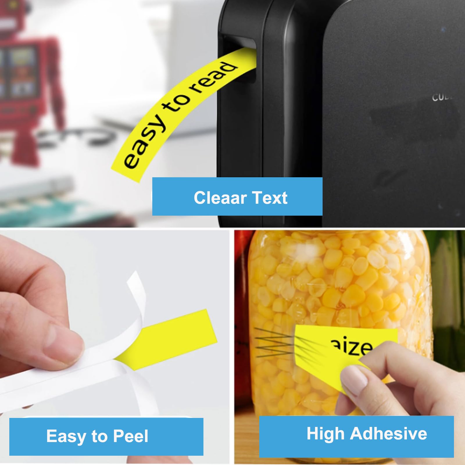 12mm Yellow Label Tape TZe-631 Replace for Brother TZe TZ Tape 12mm 0.47 Laminated Yellow TZe631 TZ-631 P Touch Label Maker Tape for Brother Ptouch PT-D210 PT-D220 PT-H110 D600 D400, 5-Pack
