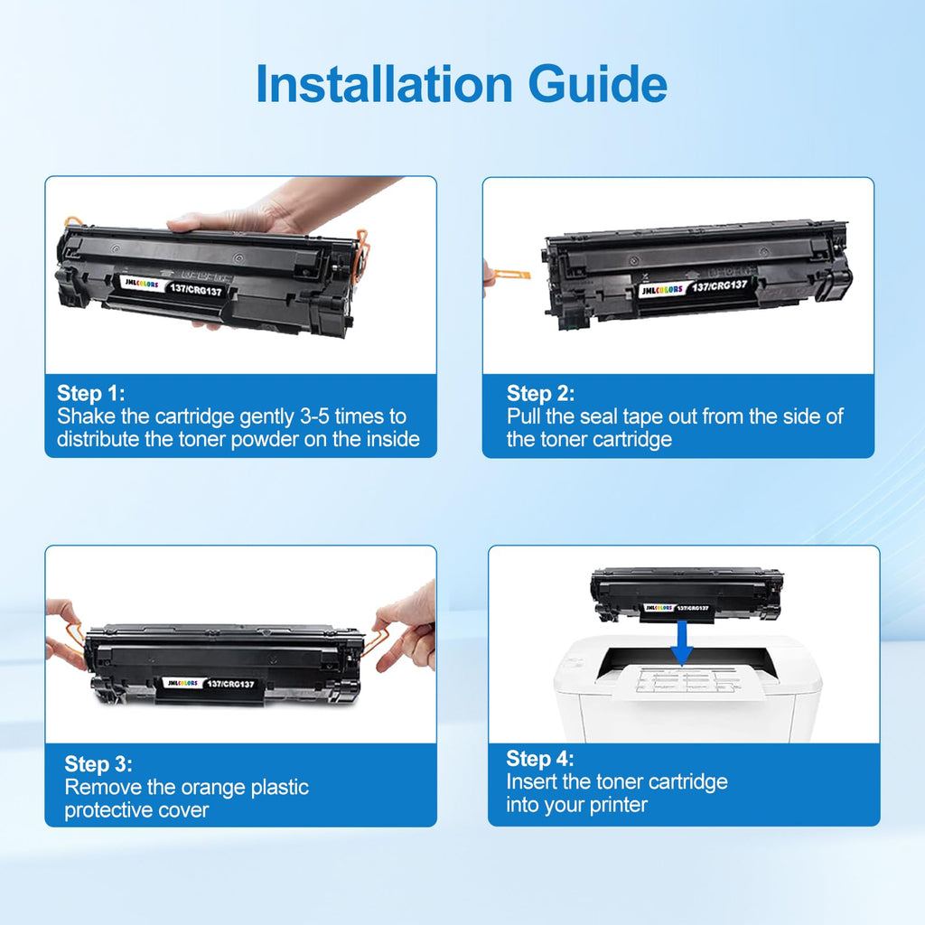 137 Toner Cartridge CRG137 Replacement for Canon 137 Black Toner Cartridge CRG-137 Compatible for Canon 137 Toner for Imageclass MF236n MF230 MF220 MF210 MF247dw D570 MF232w MF244dw MF240 (2 Black)