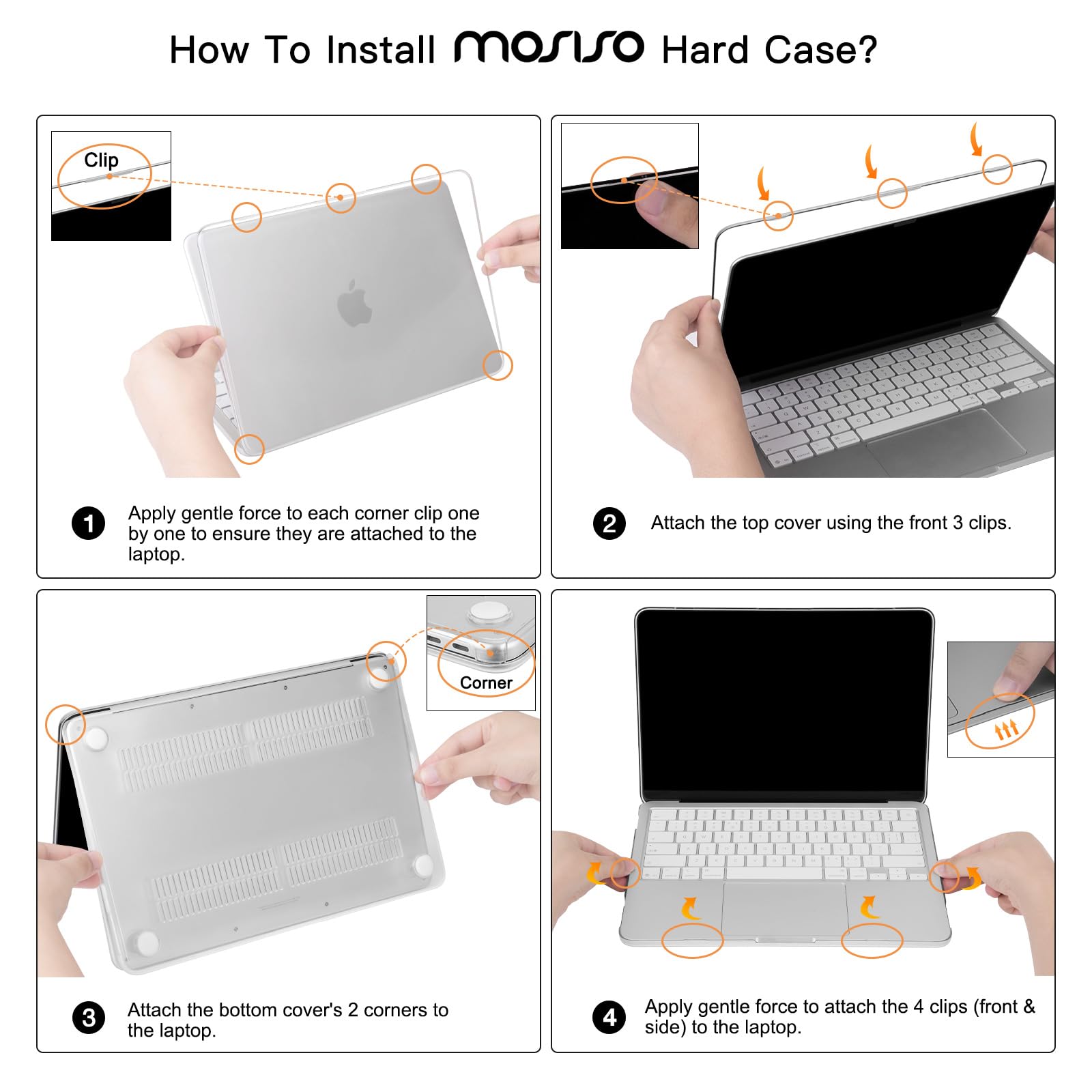 MOSISO Crack-Resistant Cover Compatible with MacBook Neo Case 13 inch 2026 Release Model A3404 with A18 Pro Chip, Protective Hard Shell&Keyboard Cover&Screen Film&Type C, Crystal Clear