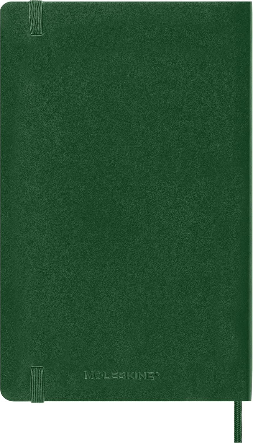 Moleskine Notebook, Large, Ruled, Myrtle Green, Soft Cover (5 x 8.25)