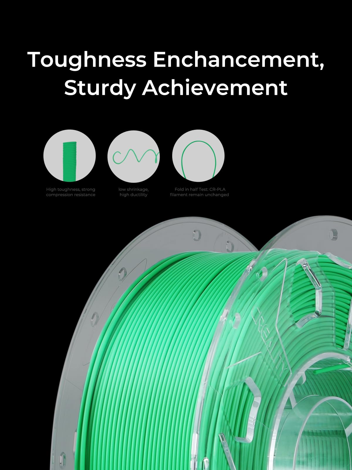 Creality PLA Filament 1.75mm, 3D Printer Filament, 1.0kg (2.2lbs) Spool, No Warp Enhanced Toughness, Dimensional Accuracy ±0.03mm Printing Filament, for 3D Printers (Rainbow)