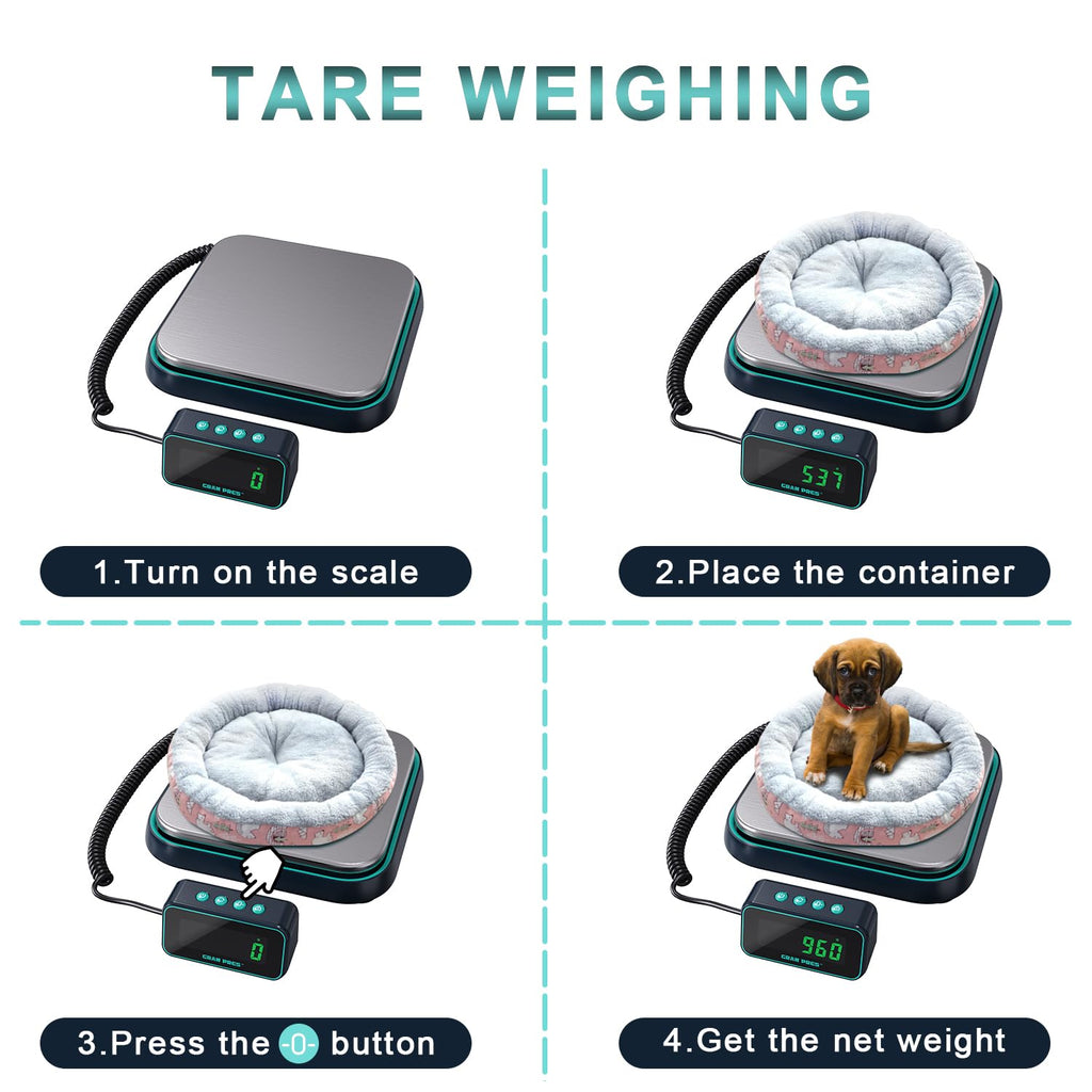 GRAM PRES Digital Shipping Scale, 86 lbs/0.1oz Highly Accurate Postal Scale for Packages with Hold/Tare/Separate LCD Display，Stainless Steel Postage Scale，Package Scale for Small Business, Mail