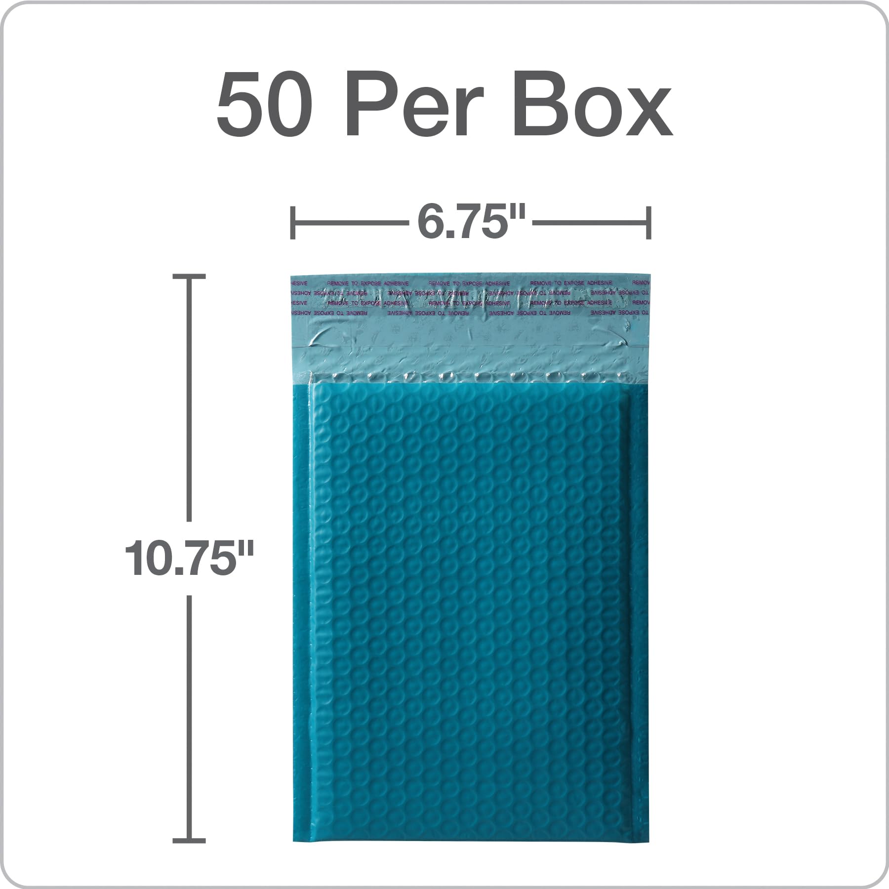 Quality Park Bubble Mailers, 6 x 9 Shipping Envelopes, Water Resistant Blue Poly Padded Envelopes, Redi-Strip Peel Off Closure, 50 Per Box (QUA85862)